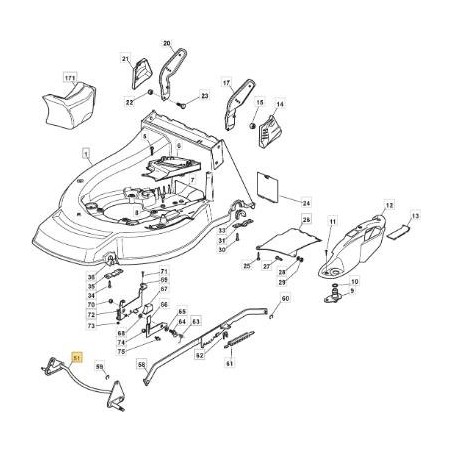 VORDERRADACHSE PAN50/NP 53 ZNG ORIGINAL STIGA - 381002801/1 | Newgardenstore.eu