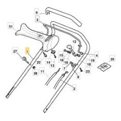 PARTE SUPERIORE MANICO VNN T TS CRUSCOTTO TD ORIGINALE STIGA - 381006855/0