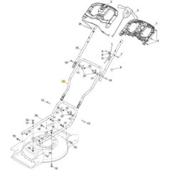 INTERNAL PART OF THE HANDLE MCS47/50 YELLOW STIGA ORIGINAL STIGA - 381007585/0