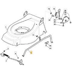 RADSTEUERSTANGE ZNN OBI 48 c ORIGINAL STIGA - 381002018/0