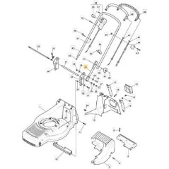 LOWER PART OF THE HANDLE BLACK PAINT TURBO ROLLER ORIGINAL STIGA - 381006614/0