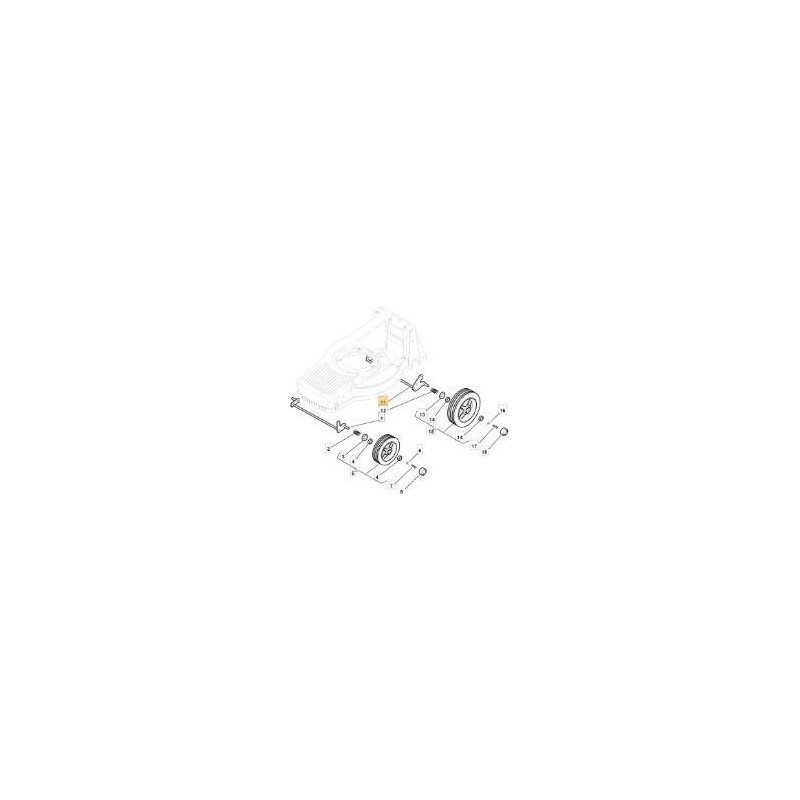 AFFICHE D’ESSIEU DE ROUE. ZNB TURBO 45 ORIGINE STIGA - 381002819/0