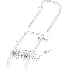 TOP HANDLE DIGI-ERGO D25 CR-MP1 YELLOW+IMP. ORIGINAL STIGA - 381007633/0