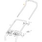 MANIGLIA SUPERIORE DIGI-ERGO D25 CR-MP1 GIALLO+IMP. STIGA ORIGINALE - 381007633/0
