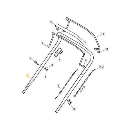 UPPER HANDLE ERGO NT LUX VGA+IMP. x ORIGINAL STIGA DASHBOARD - 381007525/0 | Newgardenstore.eu