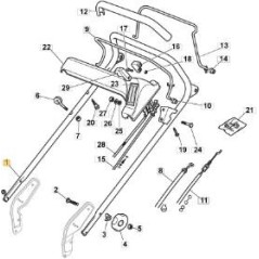 OBERTEIL DES GRIFFS NP TR ORIGINAL SCHWARZLACK STIGA - 381007028/1