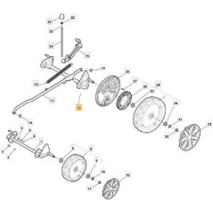 REAR AXLE CENT. D260 ZNN D WHEELS ORIGINAL STIGA - 381002871/0 | Newgardenstore.eu