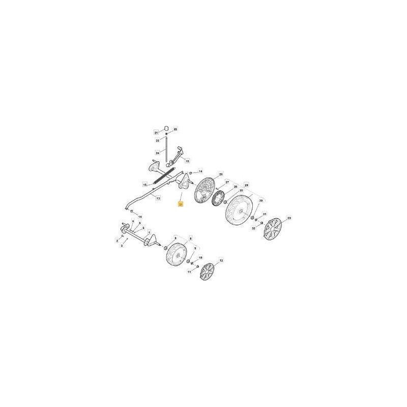 HINTERACHSE CENT. D260 ZNN D RÄDER ORIGINAL STIGA – 381002871/0