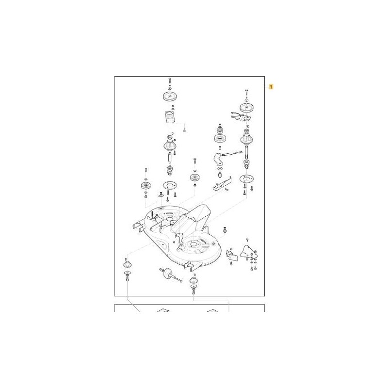 ORIGINAL STIGA MP98C NEGRO conjunto de la plataforma de corte con la recogida