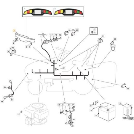 Electronic board CASTELGARDEN tractor TCX HIGH END WITHOUT E.D 039915 | Newgardenstore.eu