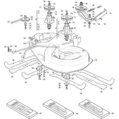 ORIGINAL CASTELGARDEN SUMMER 4092 H tractor de césped plataforma de corte desnuda | Newgardenstore.eu