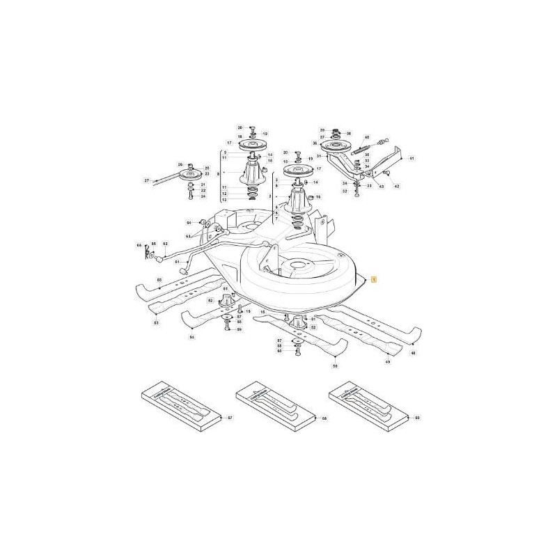 ORIGINAL CASTELGARDEN SUMMER 4092 H tractor de césped plataforma de corte desnuda