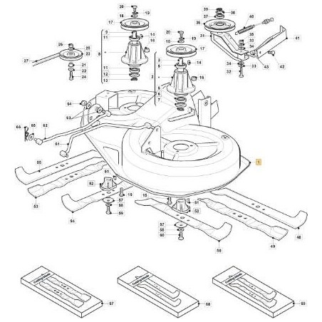 ORIGINAL CASTELGARDEN SUMMER 4092 H tractor de césped plataforma de corte desnuda | Newgardenstore.eu