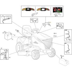 ORIGINAL STIGA tractor 2243H-SD Twin premium electronic board assembly