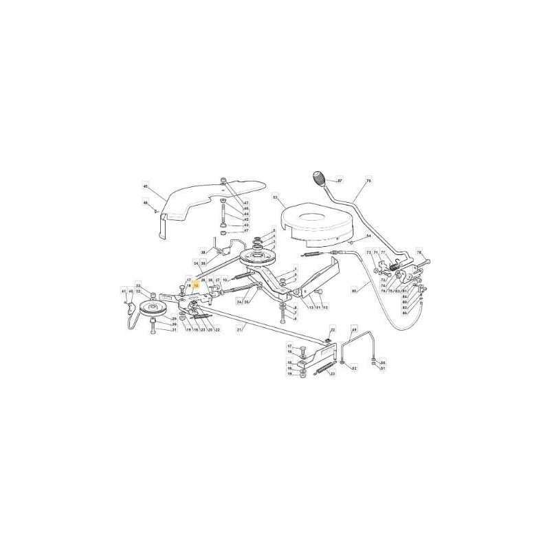 LEVIER DE FREIN À LAME DROITE ZNB TCJ U.P. ORIGINAL STIGA-382318143/2