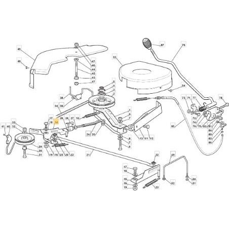 RIGHT BLADE BRAKE LEVER ZNB TCJ U.P. ORIGINAL STIGA - 382318143/2 | Newgardenstore.eu