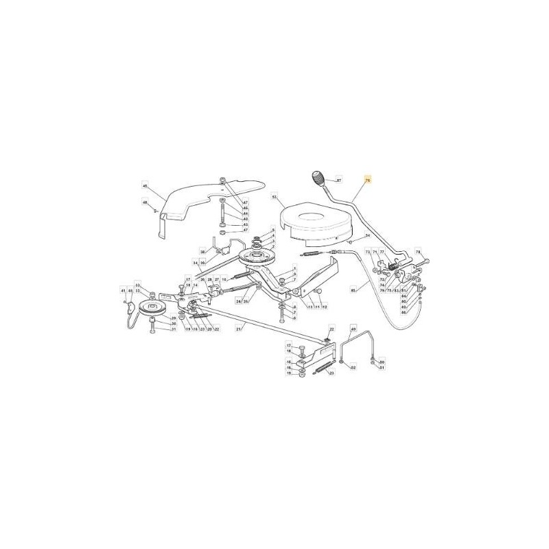 LEVIER D'EMBRAYAGE À LAME GALVANISÉ NOIR TWI ORIGINAL STIGA - 382318135/0