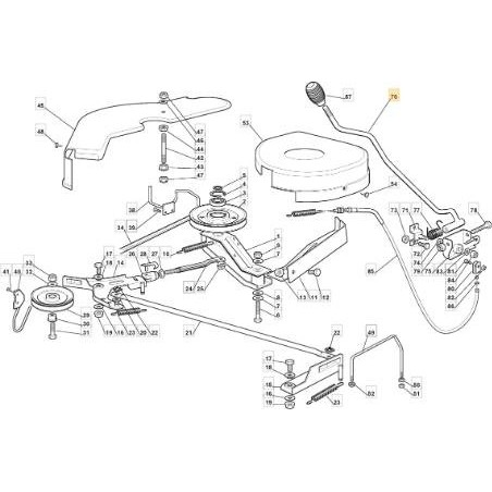 SCHWARZ VERZINKTER KUPPLUNGSHEBEL TWI ORIGINAL STIGA - 382318135/0 | Newgardenstore.eu