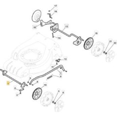 VORDERRADACHSE D180 ZNB CRUISER 43 ORIGINAL STIGA - 381302929/0