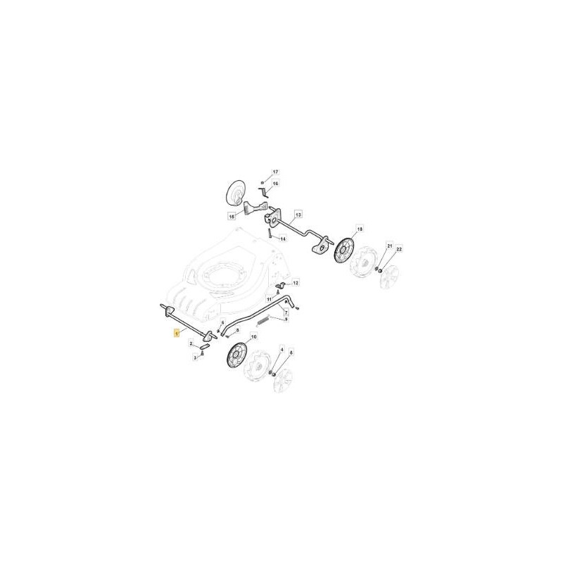 EJE RUEDA DELANTERA D180 ZNB CRUISER 43 ORIGINAL STIGA - 381302929/0