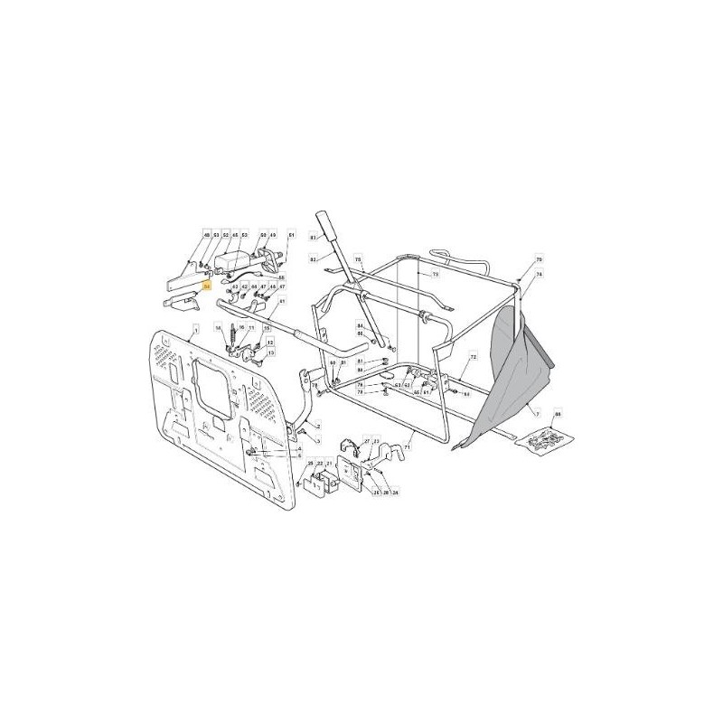 ZNB HF22XX REFUERZO DE ELEVACIÓN DE BOLSA ORIGINAL STIGA - 382650209/1