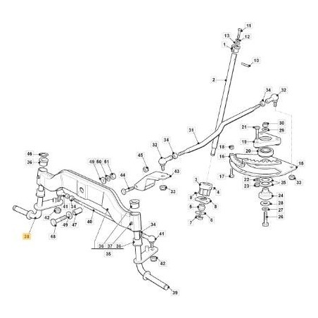 RECHTE SPINDEL ZNN C3 TC/TCP 2000 15 ORIGINAL STIGA - 382230361/1 | Newgardenstore.eu