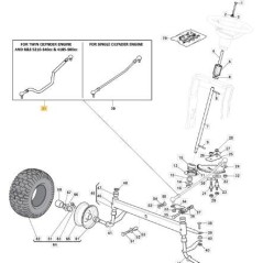 KIT DE DIRECTION TIGE SD/MP B&S5210(RIC) ORIGINAL STIGA - 382000665/1