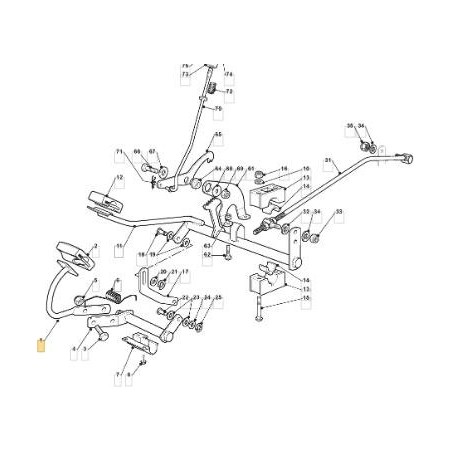 REVERSE PEDAL VNN TC HE 11/12 ORIGINAL STIGA - 382500045/0 | Newgardenstore.eu