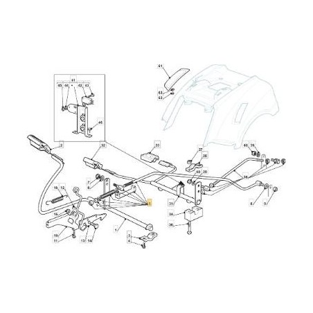 ROD BRAKE KIT NJ92 HY TT ORIGINAL STIGA - 382000542/1 | Newgardenstore.eu
