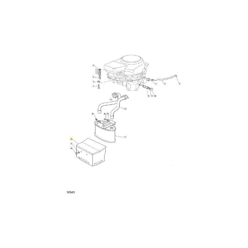 PROTECTION SILENCIEUX ZNN B&S 22H ORIGINE STIGA - 382598005/2