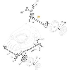 EJE TRASERO RUEDAS D240 CTF CRUISER TS ORIGINAL STIGA - 381302815/1