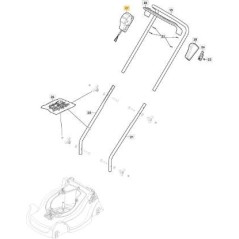 ÉCONOMISER SCHUKO L-1130mm ORIGINE STIGA - 381600564/0