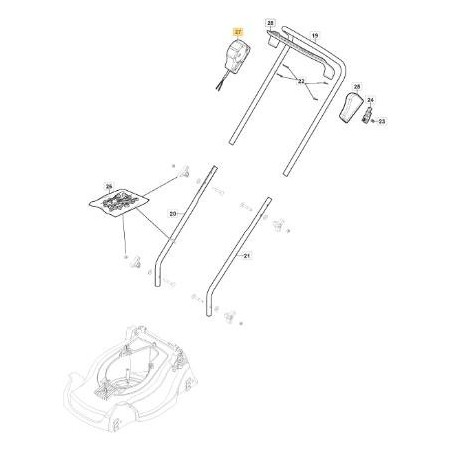 SALVAM.SCHUKO L-1130mm ORIGINALE STIGA - 381600564/0 | Newgardenstore.eu