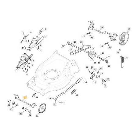 VORDERRADACHSE ZNB D200 MP1 50 ORIGINAL STIGA - 381302885/0 | Newgardenstore.eu