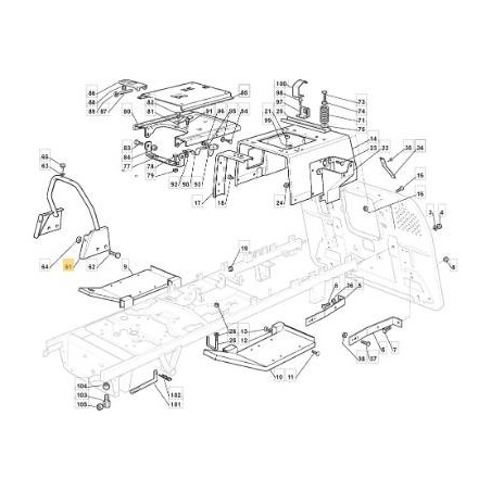 REINFORCEMENT CENTER. FRAME TC VNN 10/11 ORIGINAL STIGA - 382650045/0 | Newgardenstore.eu