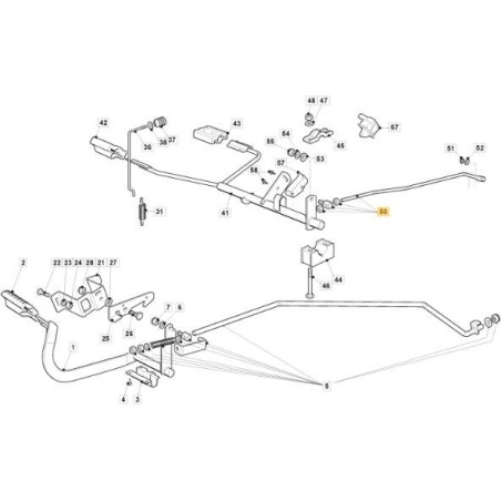 ADVANCE ROD TC SD HYG ORIGINAL STIGA - 382000681/0 | Newgardenstore.eu