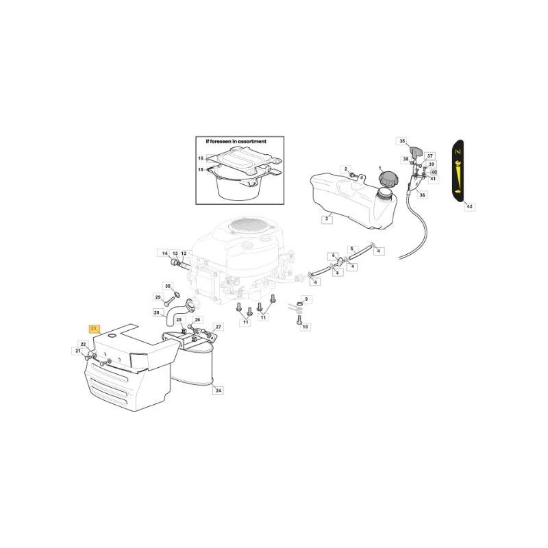 PROTEZ. SILENZIO. GGP 12,5 HP SD CTF ORIGINALE STIGA - 382598045/1