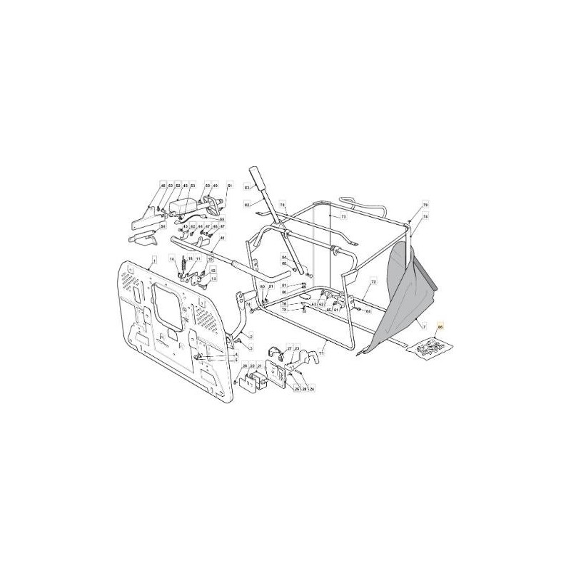 DOTAZ. COMPON.SOLLEVAMENTO SACCO TC ELETTR. STIGA ORIGINALE - 382180045/0
