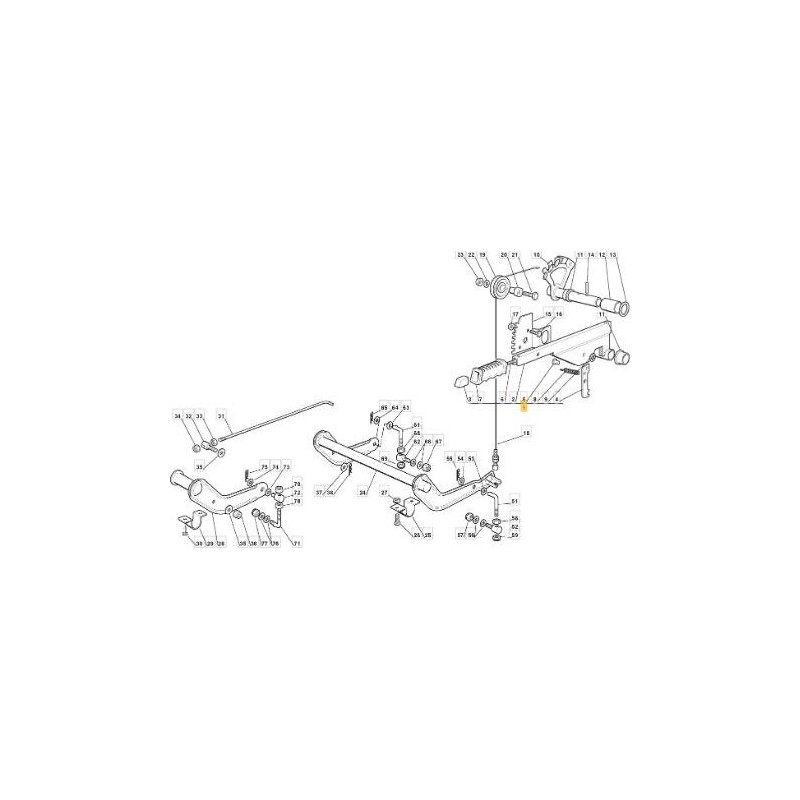 PLATE LIFTING LEVER GROUP ORIGINAL STIGA KIT - 382300002/1