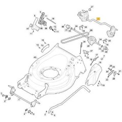 ASSE POSTERIORE RUOTE D240 CTF MP2 BBC ORIGINALE STIGA - 381302939/1