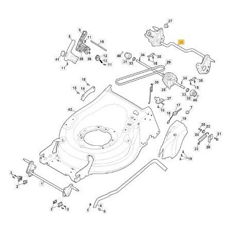 REAR AXLE WHEELS D240 CTF MP2 BBC ORIGINAL STIGA - 381302939/1 | Newgardenstore.eu