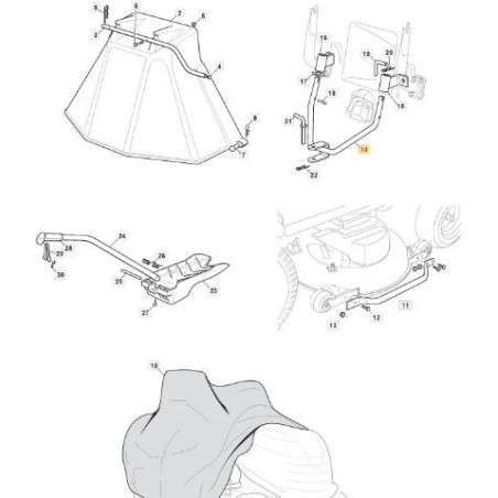 STIGA ORIGINAL ZNB TCHE TOW BAR - 382033113/0 | Newgardenstore.eu