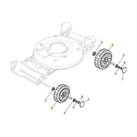 RUOTA SPARK ALU D210(X CUSC.RAD.)'13 ORIGINALE STIGA - 381007487/0 | Newgardenstore.eu