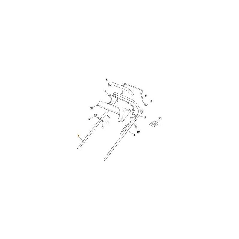 UPPER PART PAINTED HANDLE T ORIGINAL STIGA - 381007026/0