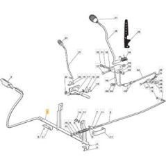 BLACK GALVANIZED BRAKE PEDAL TCJ MECCA ORIGINAL STIGA - 382500002/1