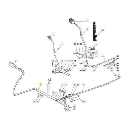 PEDAL DE FRENO GALVANIZADO NEGRO TCJ MECCA ORIGINAL STIGA - 382500002/1 | Newgardenstore.eu