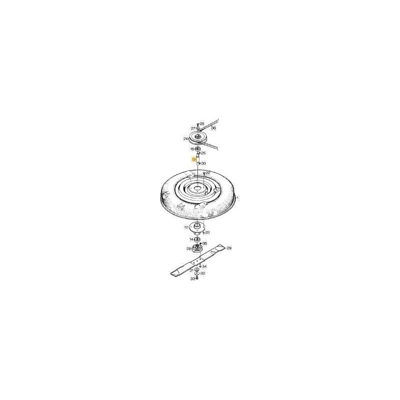 Alberino portalema ORIGINALE STIGA piatto di taglio GARDEN 1072E 1134-2083-01 - 1134-2083-01