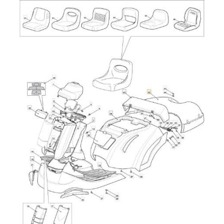 TAPA BOLSA PARA MÓVIL F72 BLANCO RAL 9003 ORIGINAL STIGA - 327110471/0 | Newgardenstore.eu