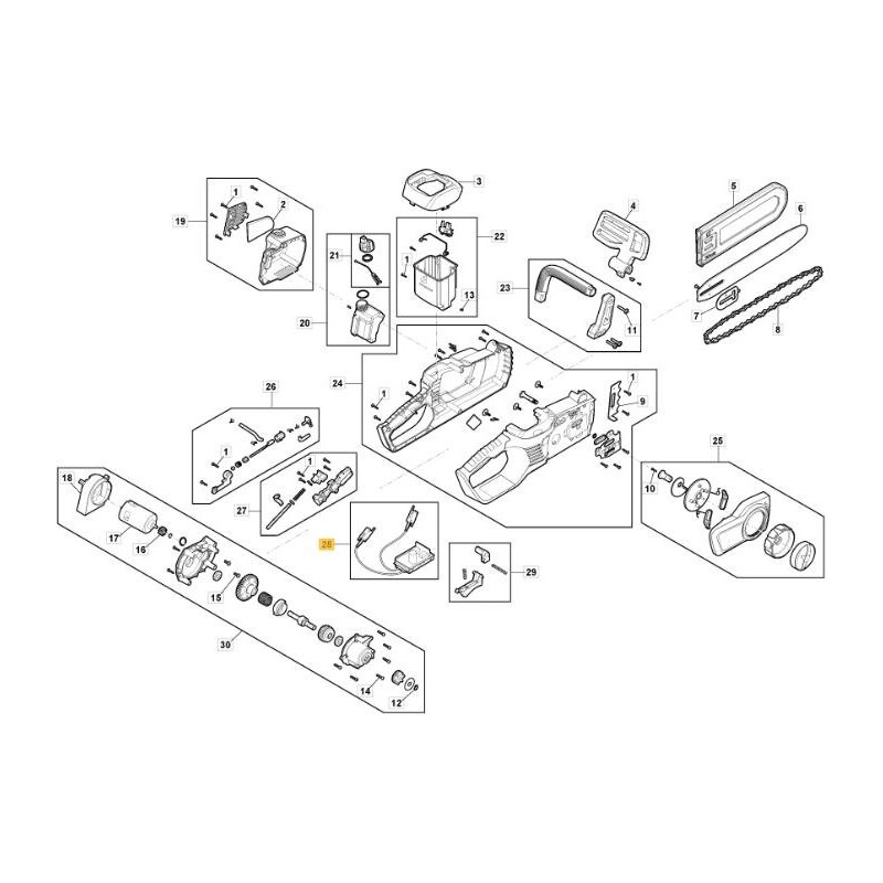 PCB AND ELECTRICAL PARTS CS 40 Li ORIGINAL STIGA - 118810952/0
