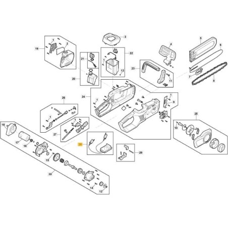 PCB ET PIÈCES ÉLECTRIQUES CS 40 Li ORIGINAL STIGA - 118810952/0 | Newgardenstore.eu